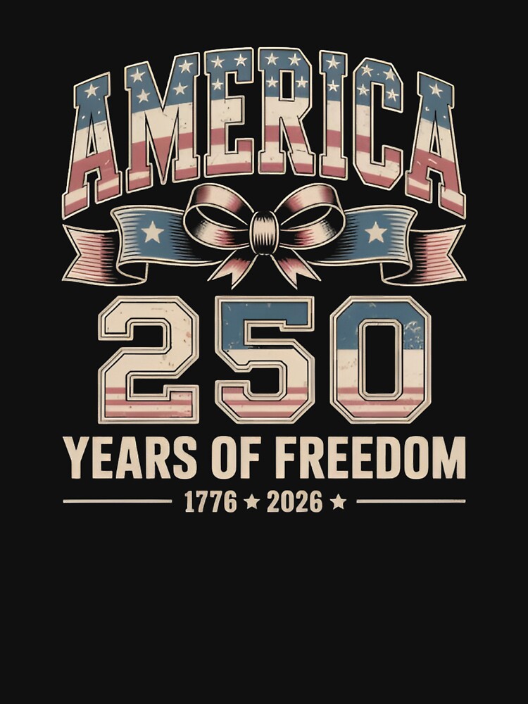 America 250 Years of Freedom 1776–2026 Patriotic USA Semiquincentennial Celebration by Zizo-DR44