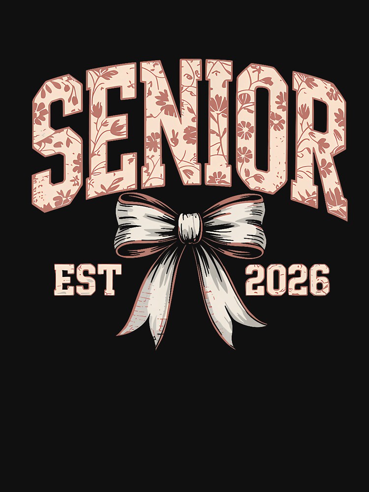 Senior Of 2026 Coquette Bow Floral Graduation Class 2026 by Imalyanmani