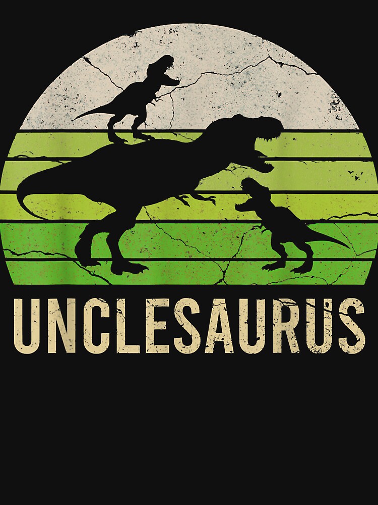 Funny Uncle Dinosaur Daddy Gift 2 Two Kids Unclesaurus 2022 by SeppeGoffin