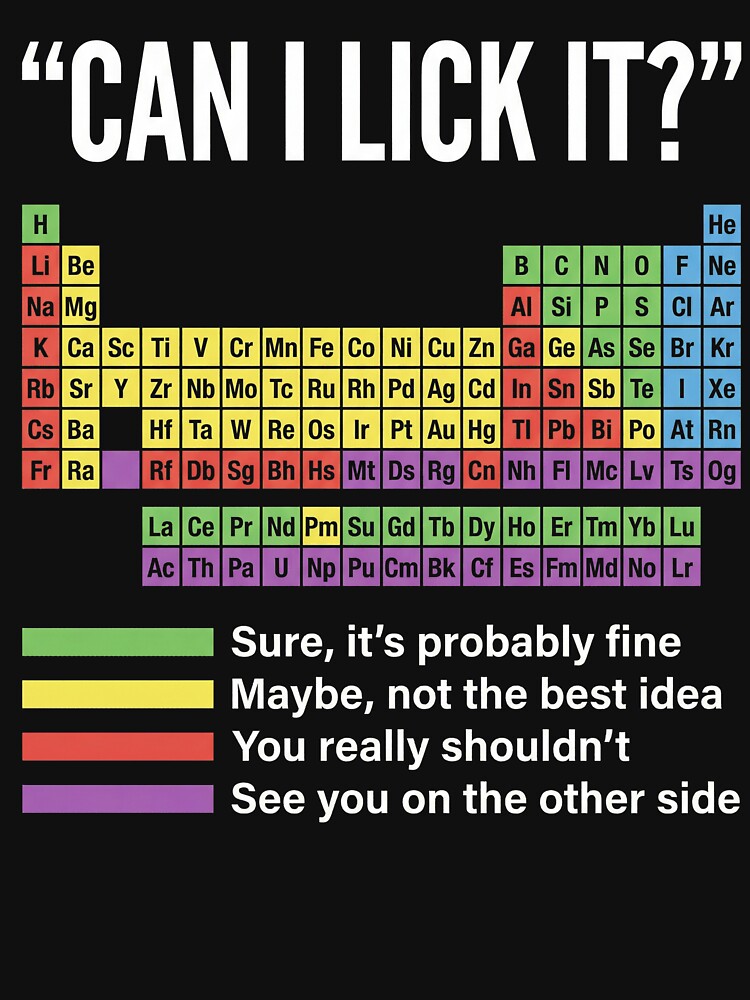 Geek Can I Lick It Funny Periodic Table Professor by NADIASHOP86