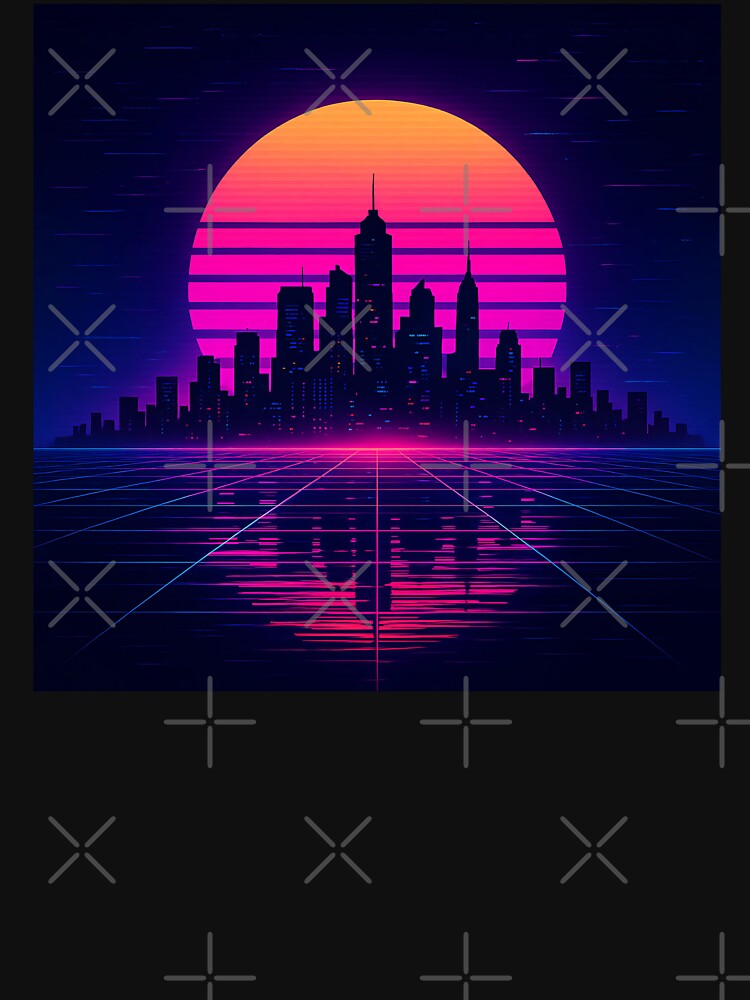 Neon Horizon – Retro City Glow by ArcadiaSilence