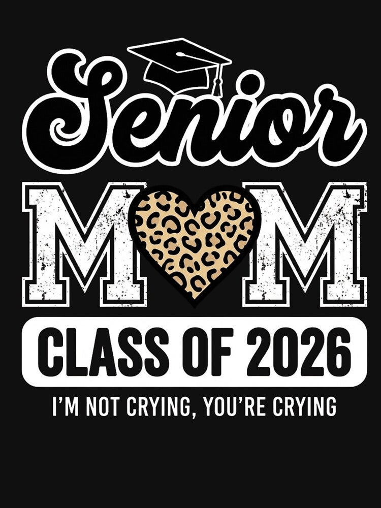 Senior Mom Class of 2026 Shirt, Graduation Mom Gift, Leopard Print Senior Mom, Proud Graduation Mom Tee by storedreamcie