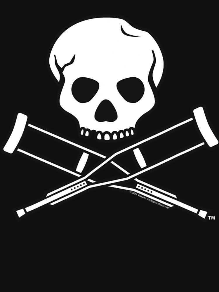 Jackass Skull And Crutches Logo New by DoverDasiva