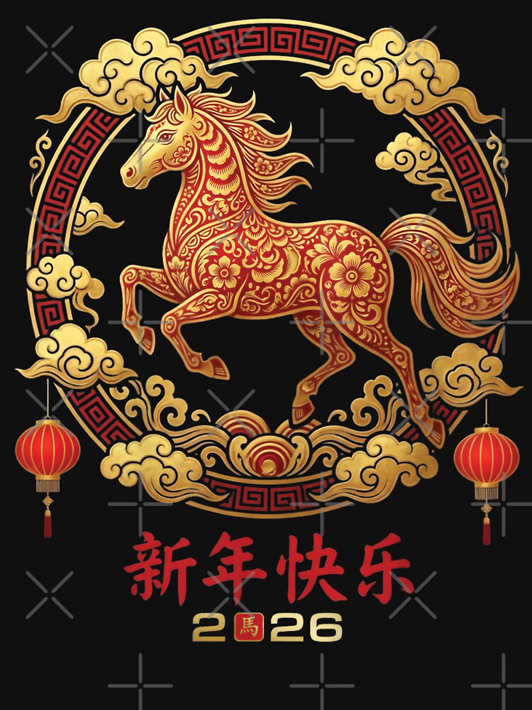Chinese New Year - Year of The Horse 2026 Zodiac Fire Horse by Shop signer
