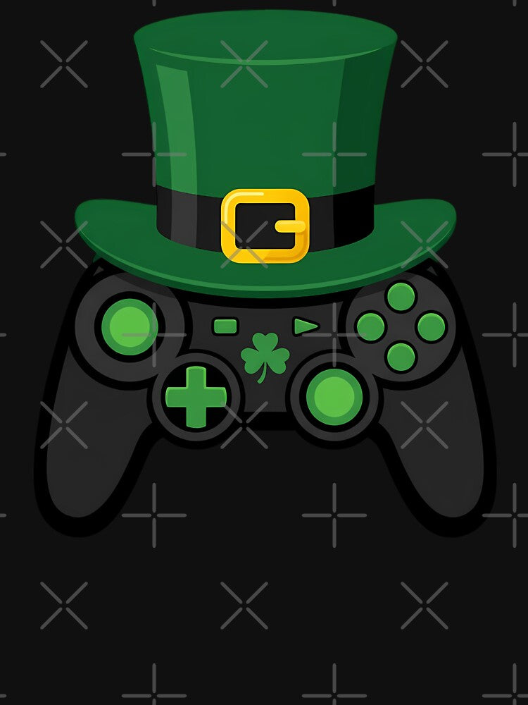 Saint Patrick's Day Gaming Shamrock Controller Mascot for Gamers by chattsuede