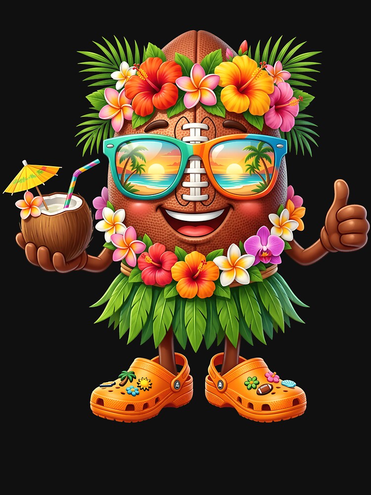 Hawaiian Football Hawaii Tropical Beach Summer Vacation Kids by Littermin