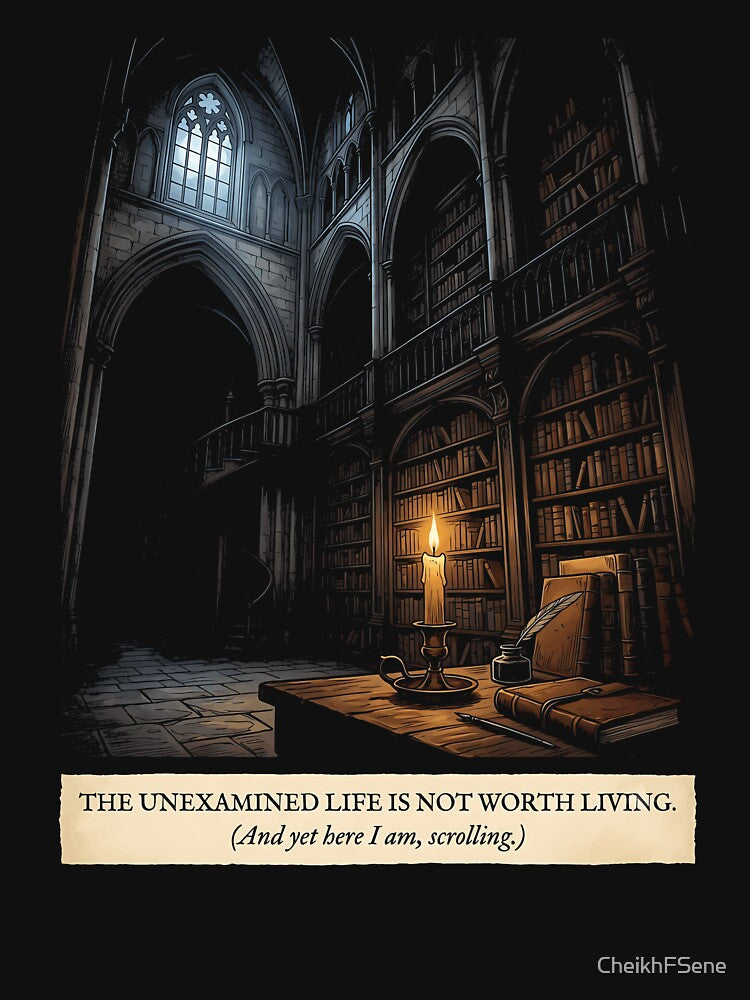 The Unexamined Life Is Not Worth Living And Yet Here I Am Scrolling – Philosophy Humor Gift by Velustro Shop