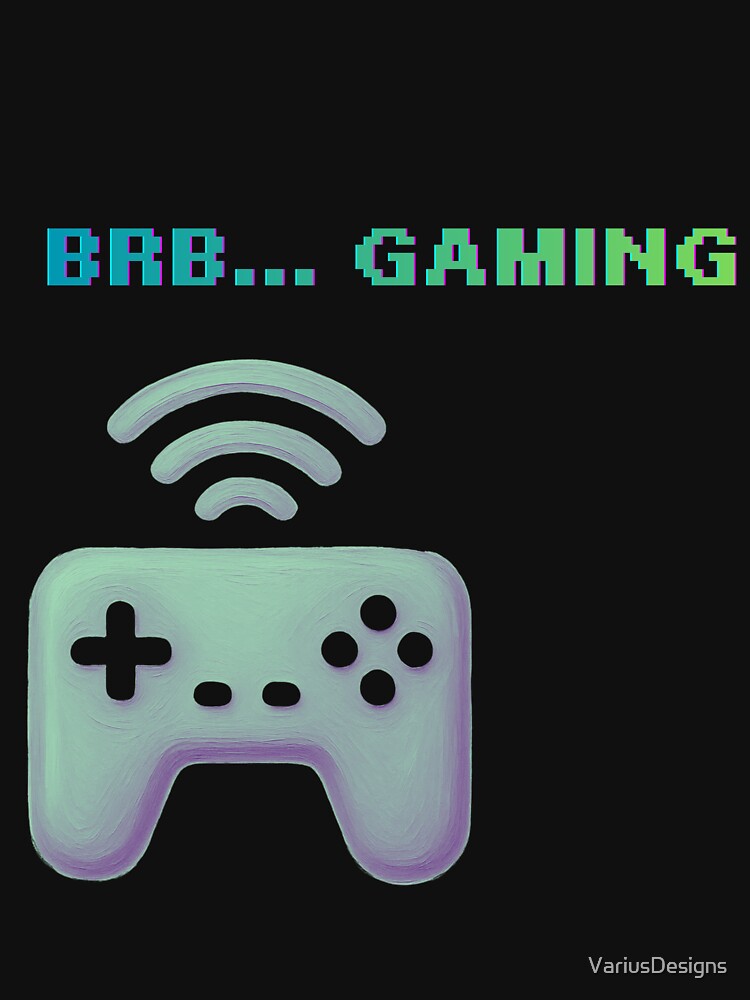 BRB... Gaming | Pastel Pixel Gamer Controller | Retro Video Game Design by VariusDesigns