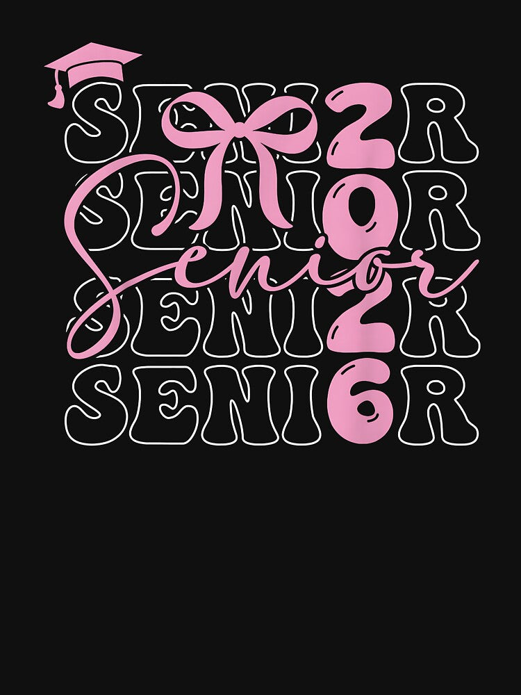 Senior 2026 Class of 2026 Coquette Pink Bow Graduation 2026 by Cheesymatiion