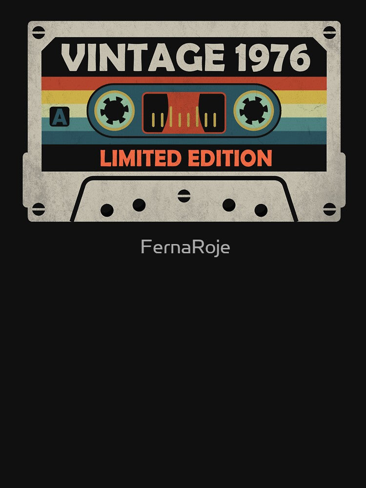 Vintage 1976 50th Birthday Gift Idea Retro Cassette Tape by FernaRoje