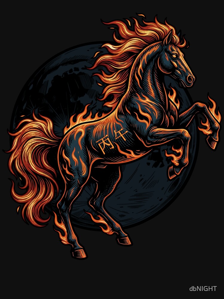 The Fire Horse – Lunar Zodiac Emblem in Flame by dbNIGHT