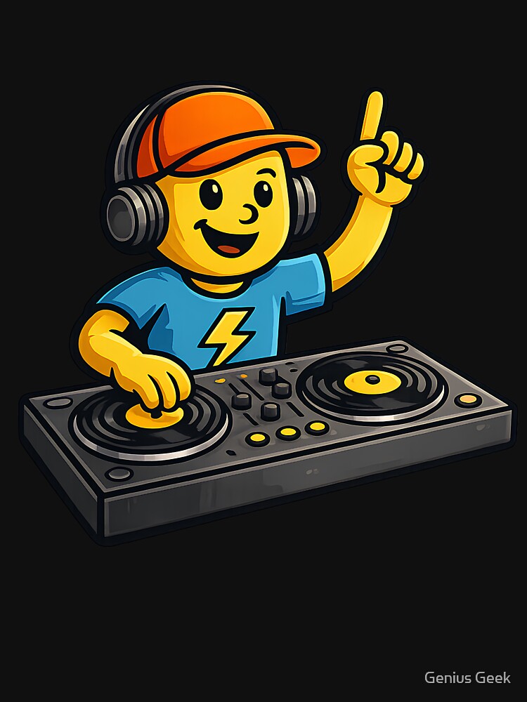 DJ Boy Vintage Style Vinyl DJ by Genius Geek