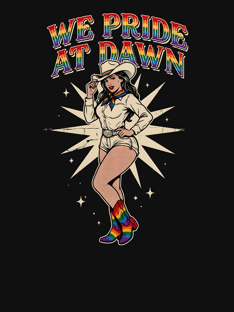 We Pride At Dawn Equality Inspired Western Cowgirl Artwork by Redgiant87x