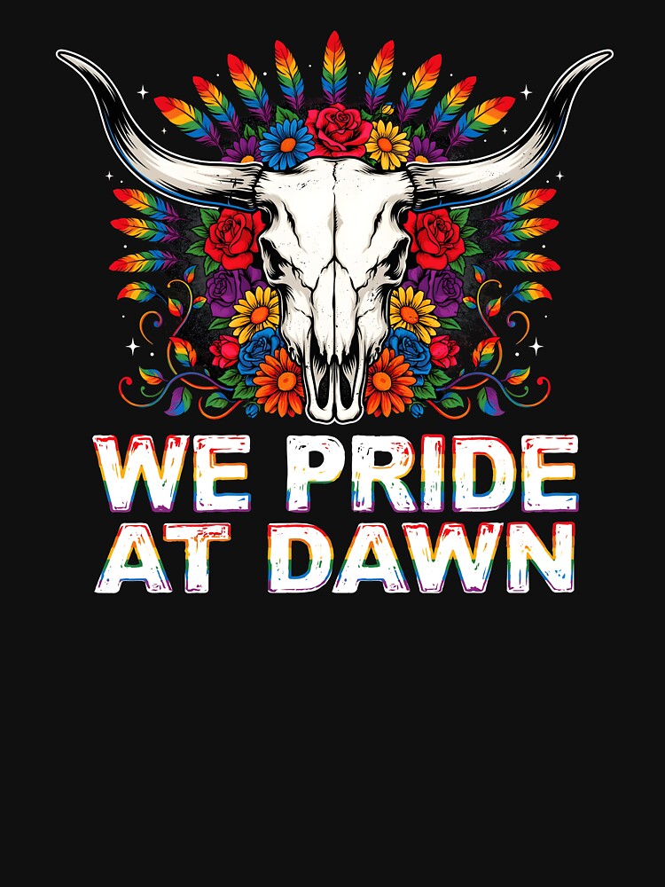 We Pride At Dawn Retro Cowgirl Rainbow Equality Design by Redgiant87x