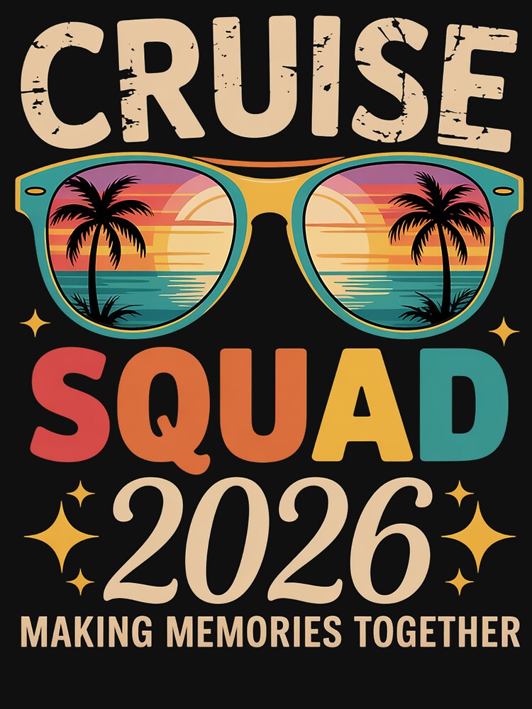 Cruise Squad 2026 Summer Vacation Group Family Matching by RayhendersonArt