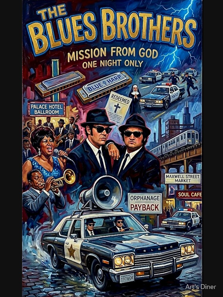 Mission from God: The Blues Brothers in Oil by Art's Diner