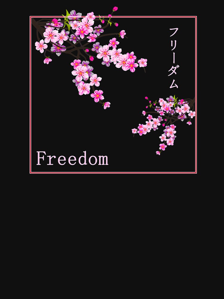 Vaporwave Aesthetic Art - Japan Sakura Korean Freedom Kanji by Hitagivapor