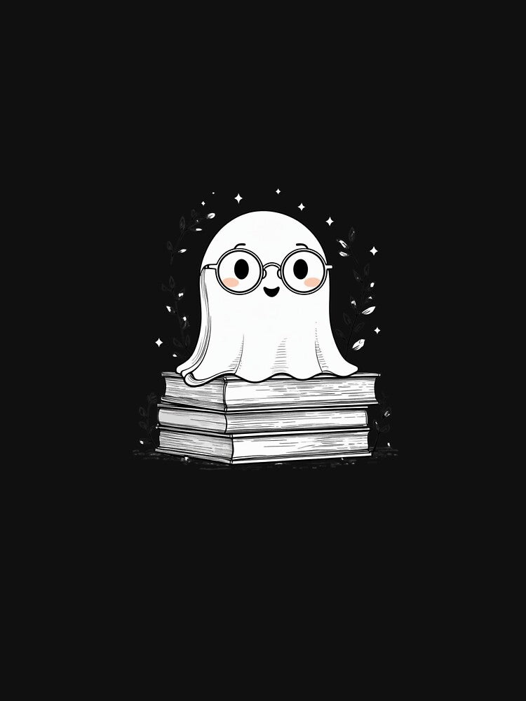 Minimal Ghost on Book Stack by fantasyy