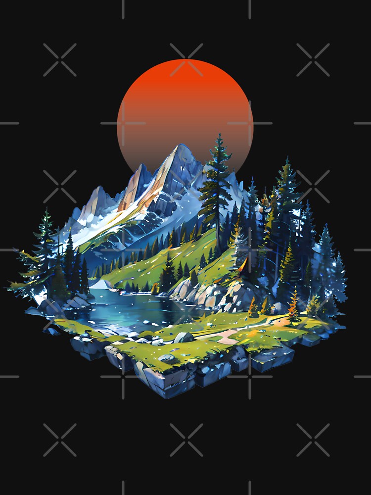 Majestic Mountain Landscape – Nature Adventure & Hiking Design by ArtsyExplorer