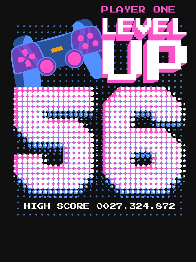 Player One Level Up 56 by patternprint1