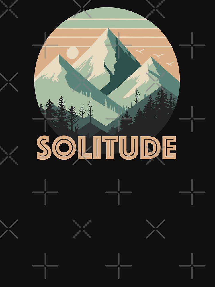Vintage Solitude Mountain Peak - Retro Pine Forest Sunset by Living-Present