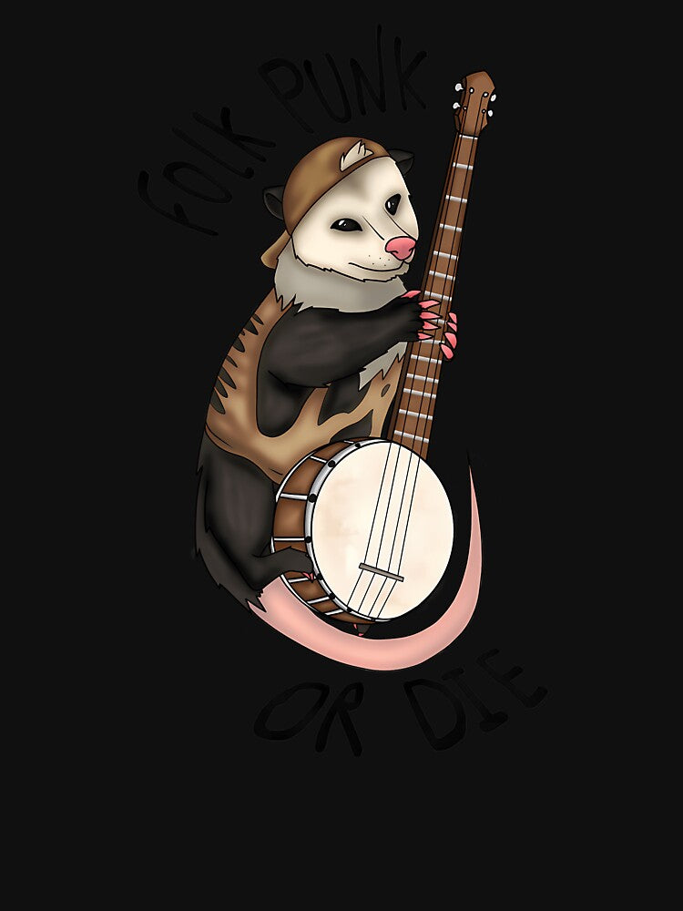 Folk Punk Or Die- Banjo Opossum by Kaleighcormack