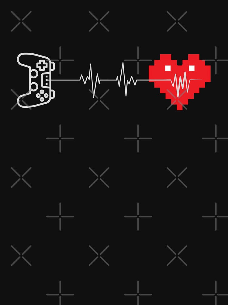 Gamer Heartbeat – Retro Gaming Passion Pixel Art by Zakrytos ★★★★★