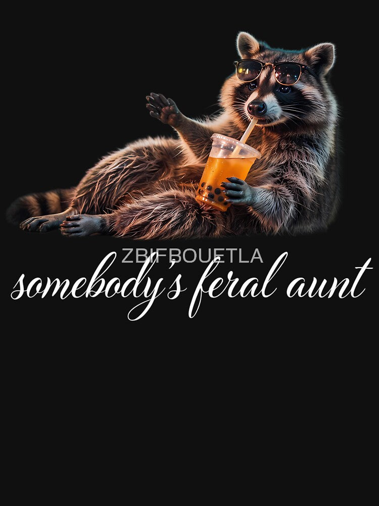 Funny Raccoon - Somebody's Feral Aunt by ZBIFBOUETLA