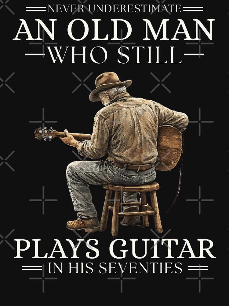 Mens 70th Birthday Acoustic Guitar Player Vintage Seventies by first-shirt ⭐ ⭐ ⭐ ⭐ ⭐