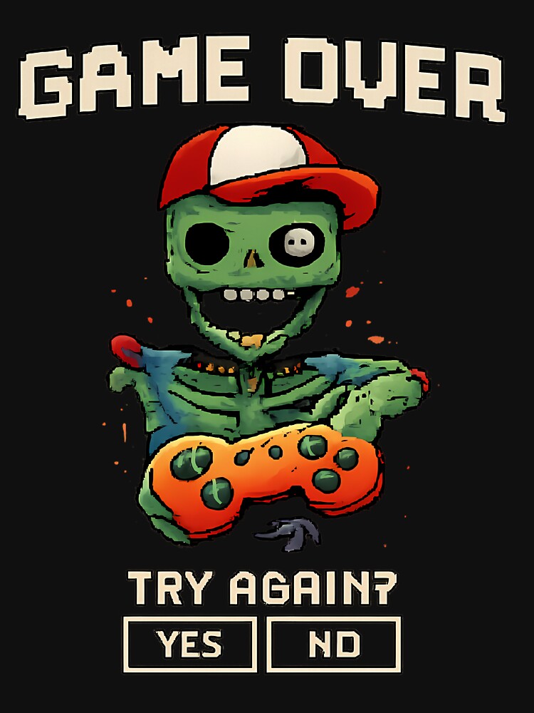 Game Over, Try Again? Funny Gaming Zombie by CreatedByFrosty