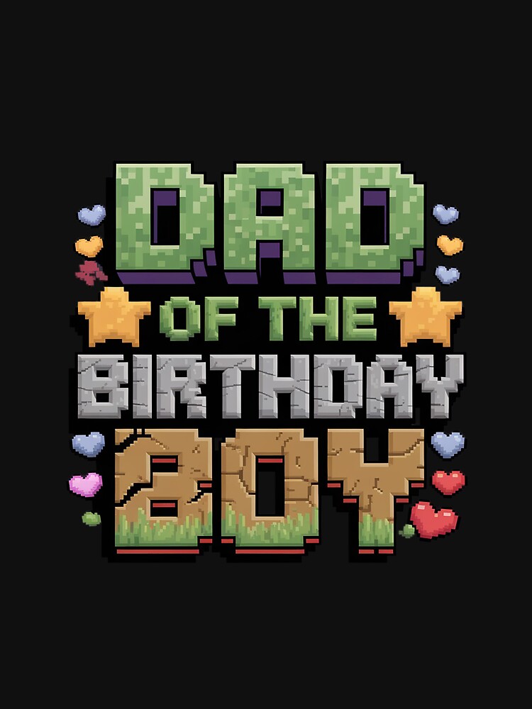 Dad Of The Birthday Boy Pixel Number Video Gamer 1 by MythWoot