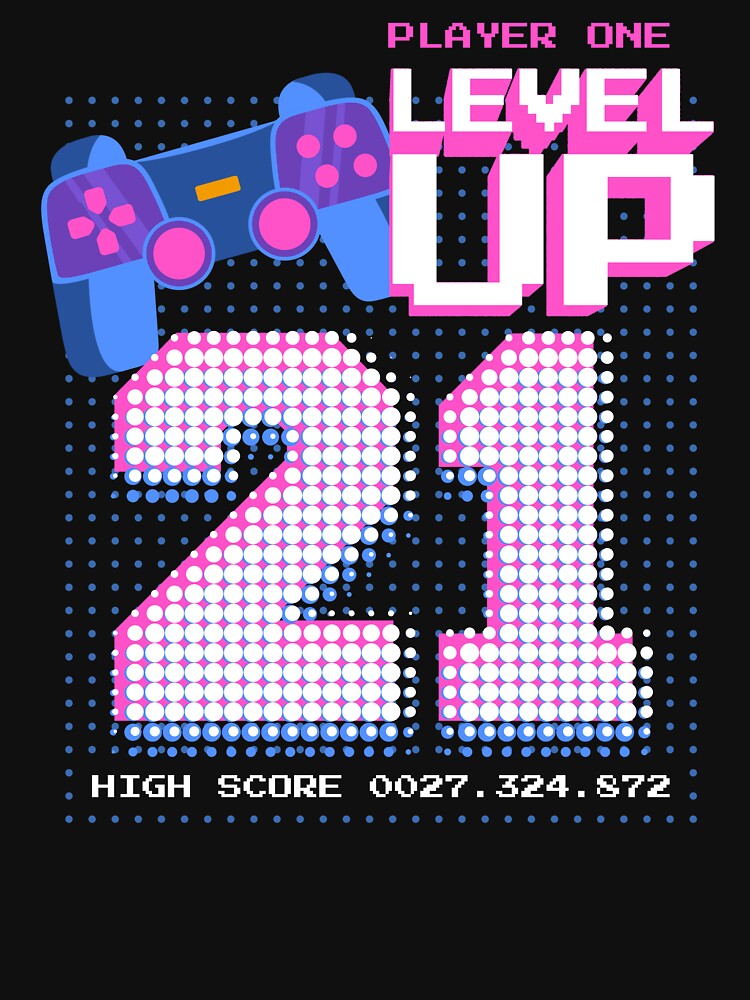 Player One Level Up 21 by patternprint1