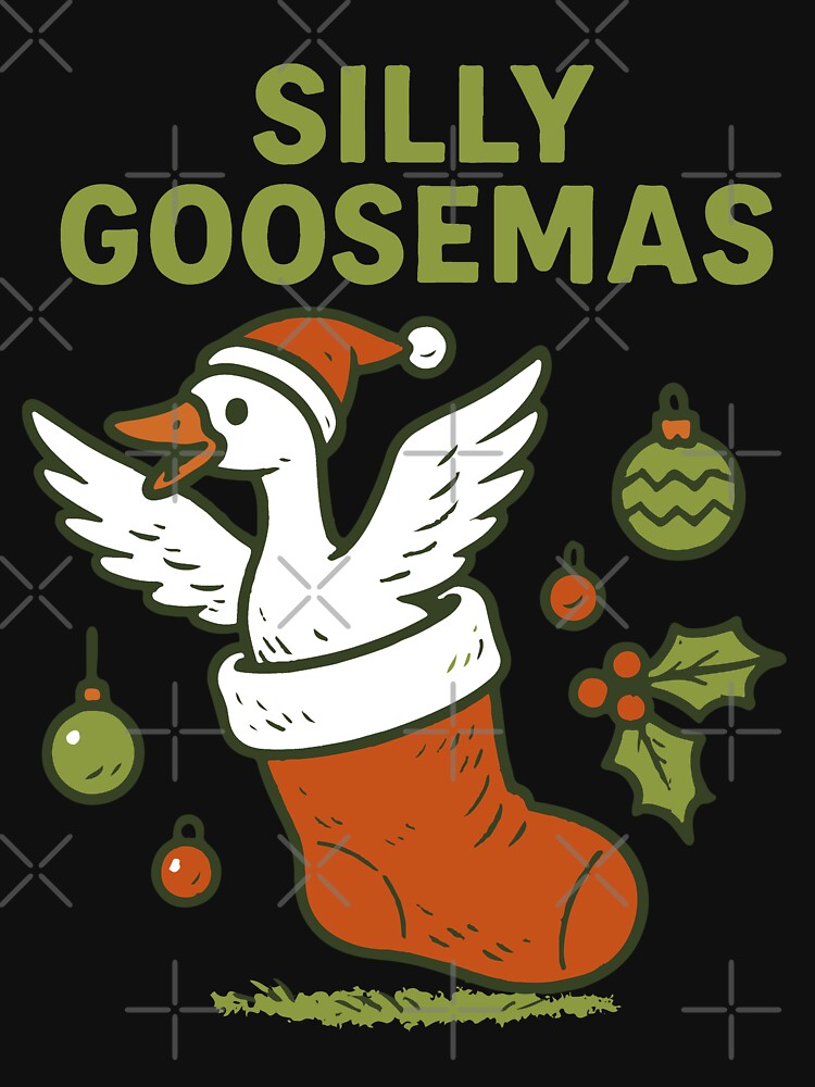 Silly Goosemas Goose Christmas Funny Santa by LuminOrb