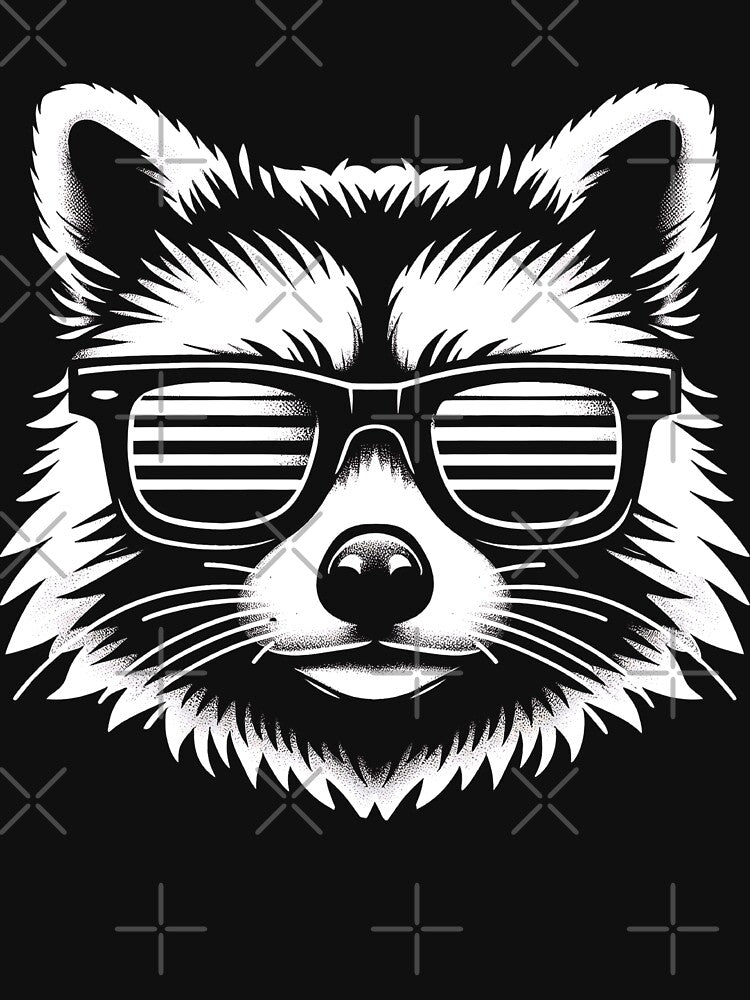 Cool And Stylish Raccoon Wearing Sunglasses by Smix Pixels