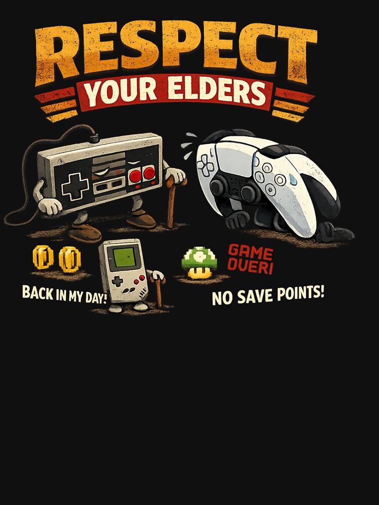Respect Your Elders Gaming Control Retro by super-think