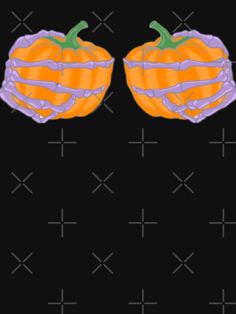 Skeleton hands holding a pumpkin by Artistkhg