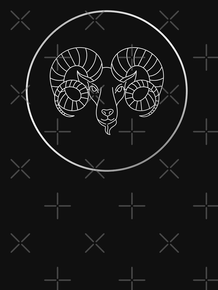 Aries Zodiac Art Silver by Felicity-K