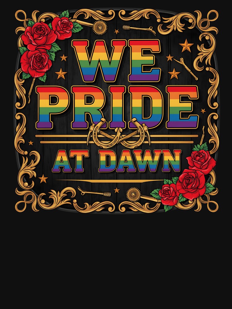 We Pride At Dawn Western Pride Month Rainbow Aesthetic by Redgiant87x