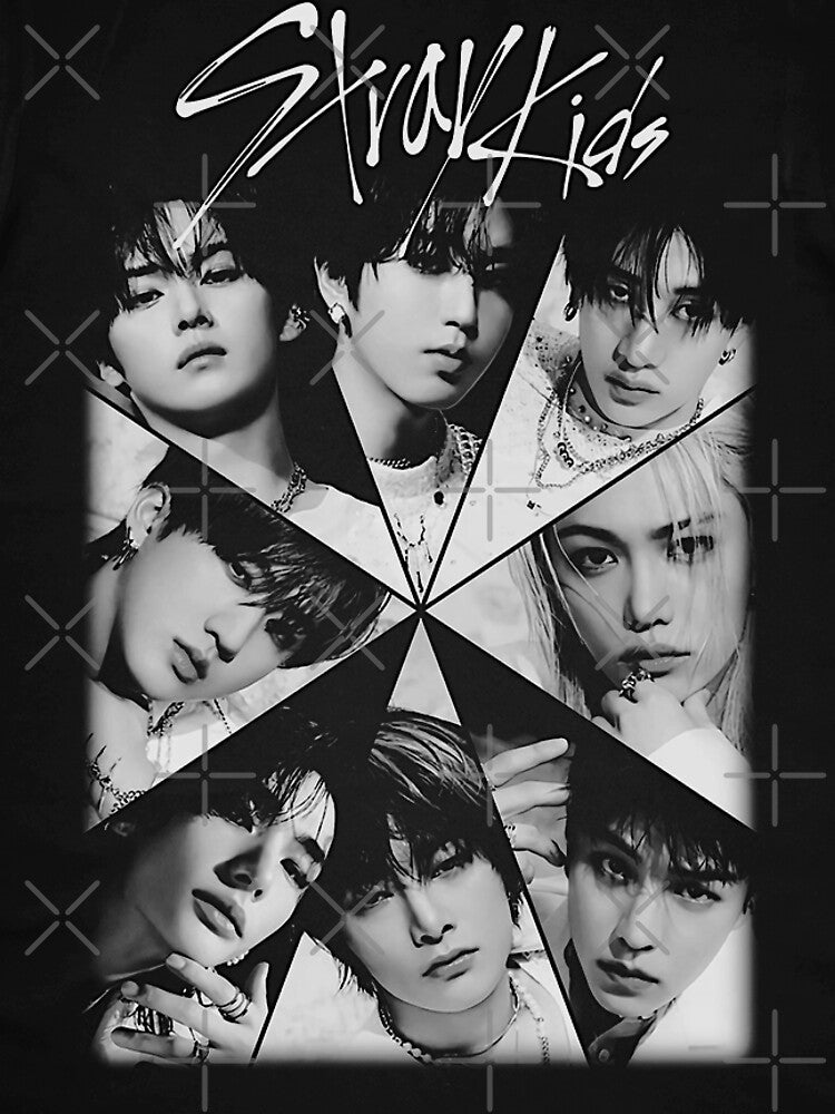Stray Kids DominATE black and white tour signatures autographs comeback poster kpop boy group bang chan lee know changbin hyunjin han felix seungmin jeongin by Kpop-Noona