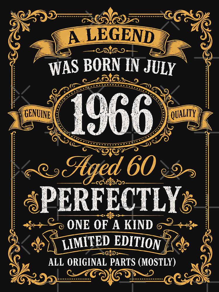 A Legend Born in July 1966 60th Birthday Vintage Gift by G350