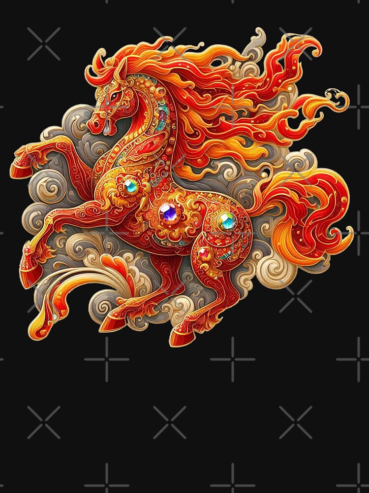 Fiery Auspicious Horse – Year of the Horse 2026 Chinese New Year by PixelQ