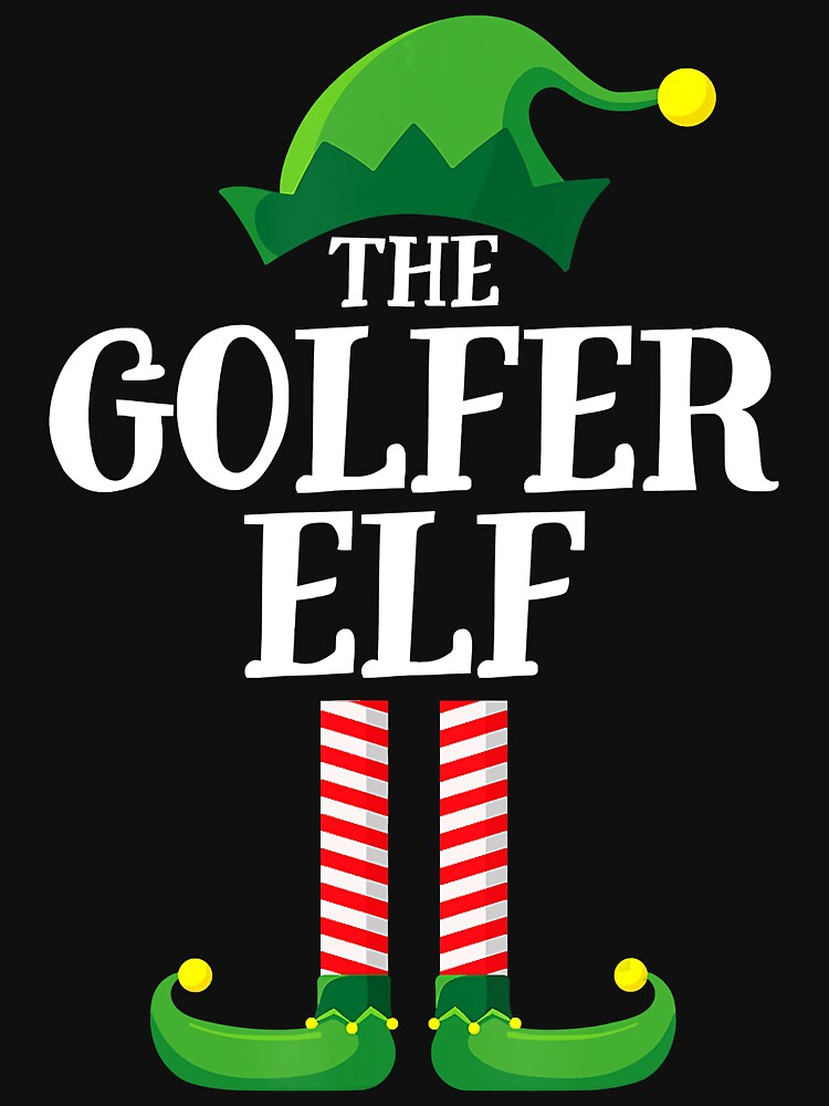 Golfer Elf Matching Family Group Christmas Party Pajama by SethFrancis37