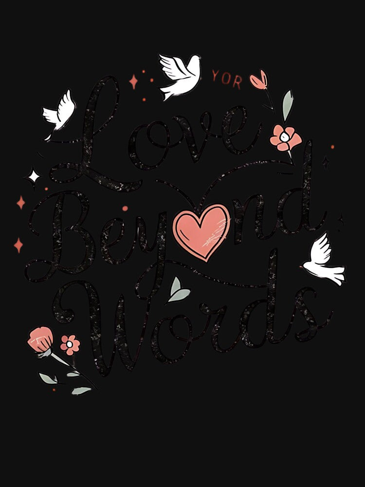 Love Beyond Words T-Shirt – Elegant and Romantic Family Apparel | New 2024 Design by T010