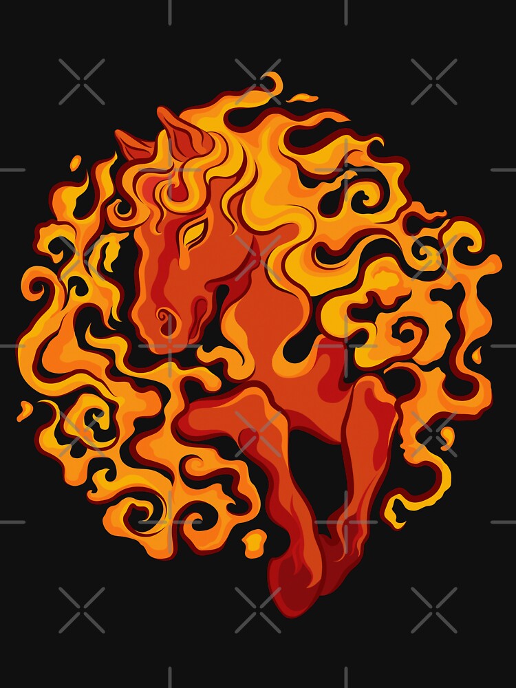 Warden of Flame: The Fire Elemental Horse by StudioPurpleOctopus