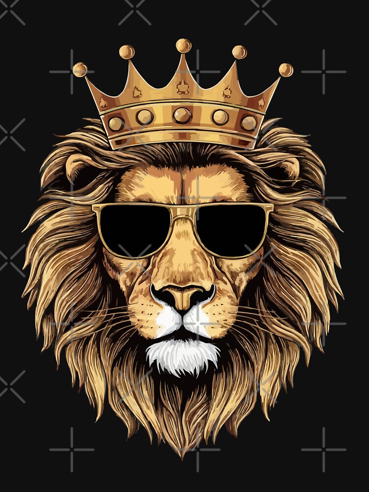 Real Cool Lion King Crown with Sunglasses for Lion Crown Lover - by PurpleLoveStore