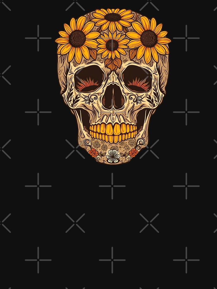 Groovy Floral Skull by VibeTCreations