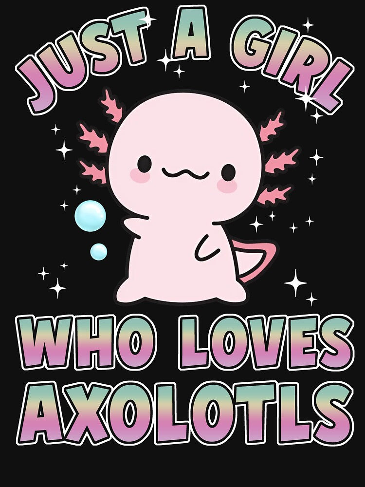 Pastel Axolotl Girl T-Shirt by LarryMBrown