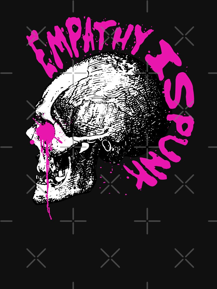 Empathy Is Punk — Skull Grunge Design by dudelinart