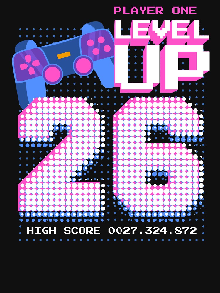 Player One Level Up 26 by patternprint1