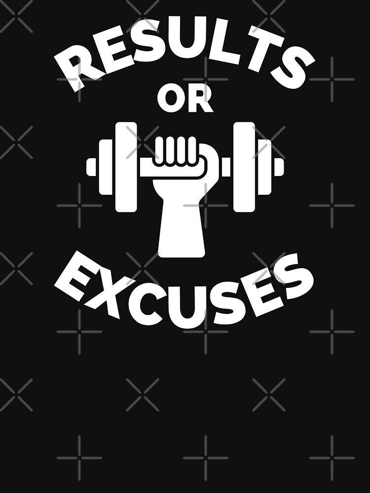 No Excuses Just Results Running Cross Country Fitness Gym Sport Motivation Inspirational Quote by ExploreTheStore